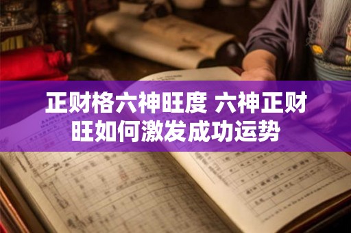 正财格六神旺度 六神正财旺如何激发成功运势