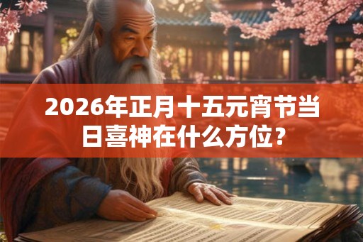 2026年正月十五元宵节当日喜神在什么方位？