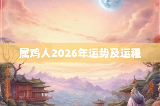 属鸡人2026年运势及运程 属鸡人2026年运势及运程