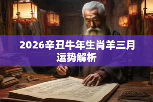 2026辛丑牛年生肖羊三月运势解析