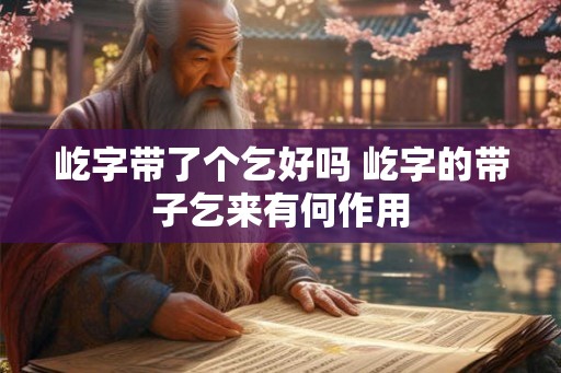屹字带了个乞好吗 屹字的带子乞来有何作用 屹字带了个乞好吗 屹字的带子乞来有何作用