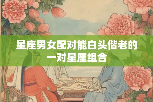 星座男女配对能白头偕老的一对星座组合