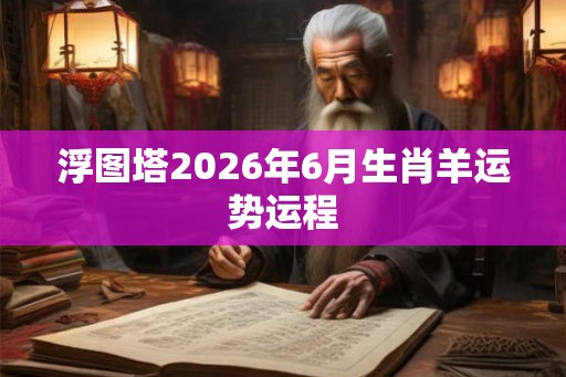 浮图塔2026年6月生肖羊运势运程