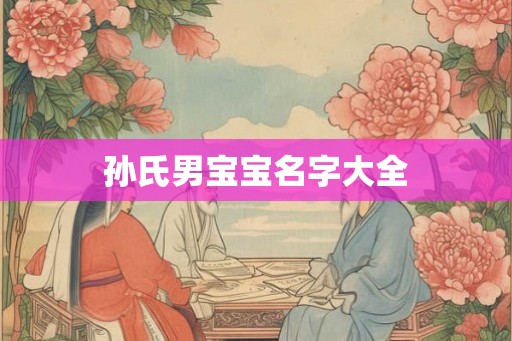 孙氏男宝宝名字大全 孙氏男宝宝名字大全