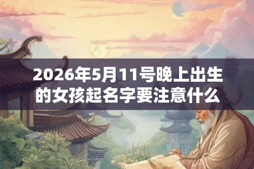 2026年5月11号晚上出生的女孩起名字要注意什么
