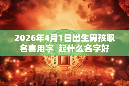 2026年4月1日出生男孩取名喜用字  起什么名字好