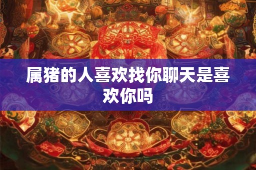 属猪的人喜欢找你聊天是喜欢你吗