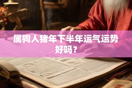 属狗人猪年下半年运气运势好吗？