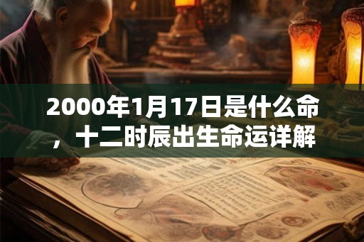 2000年1月17日是什么命，十二时辰出生命运详解