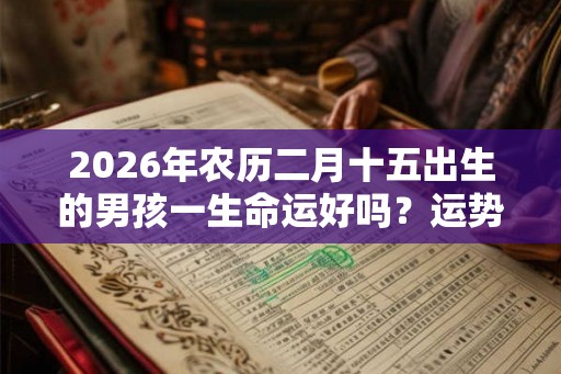 2026年农历二月十五出生的男孩一生命运好吗？运势详解