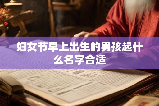 妇女节早上出生的男孩起什么名字合适 妇女节早上出生的男孩起什么名字合适