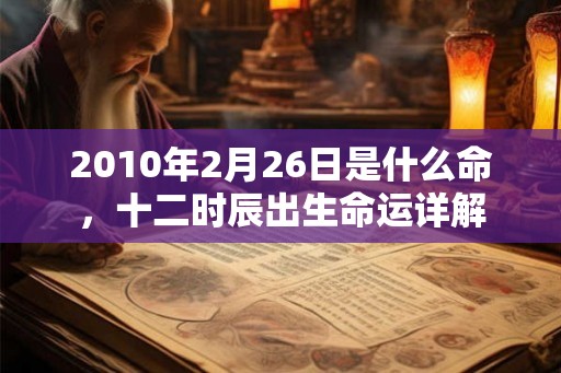 2010年2月26日是什么命,十二时辰出生命运详解 2010年2月26日是什么命,十二时辰出生命运详解