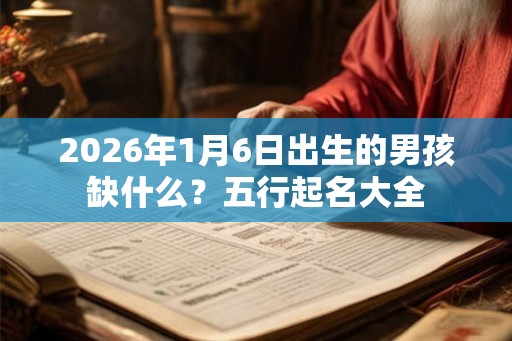 2026年1月6日出生的男孩缺什么？五行起名大全