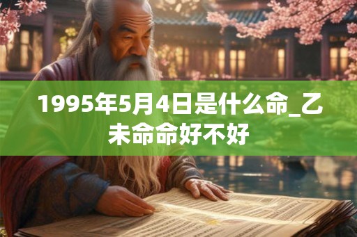 1995年5月4日是什么命_乙未命命好不好