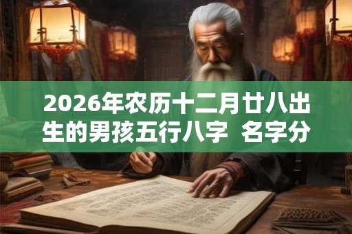 2026年农历十二月廿八出生的男孩五行八字  名字分享