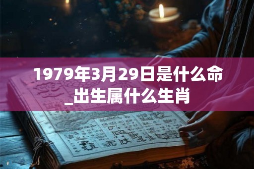 1979年3月29日是什么命_出生属什么生肖