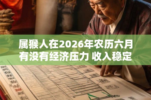 属猴人在2026年农历六月有没有经济压力 收入稳定吗