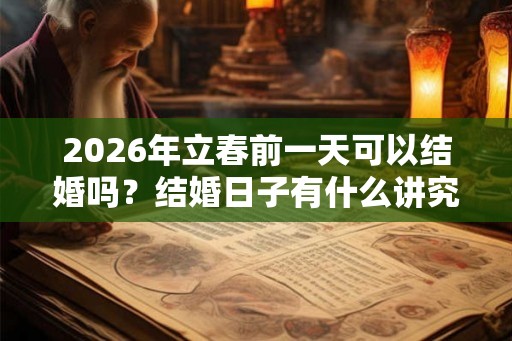 2026年立春前一天可以结婚吗？结婚日子有什么讲究？