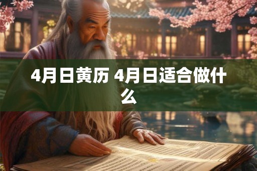 4月日黄历 4月日适合做什么