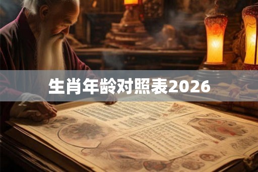 生肖年龄对照表2026