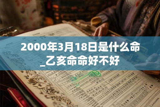 2000年3月18日是什么命_乙亥命命好不好