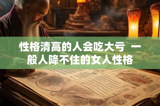 性格清高的人会吃大亏 一般人降不住的女人性格 性格清高的人会吃大亏 一般人降不住的女人性格