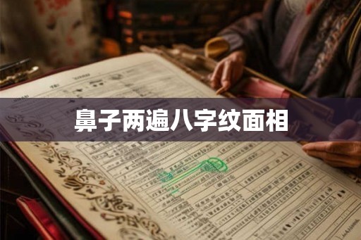 鼻子两遍八字纹面相