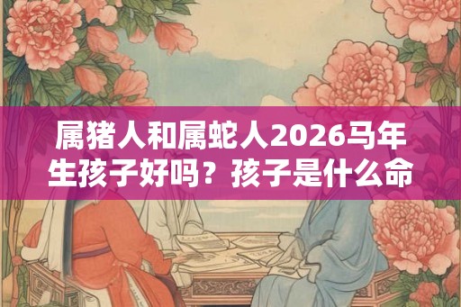 属猪人和属蛇人2026马年生孩子好吗？孩子是什么命？