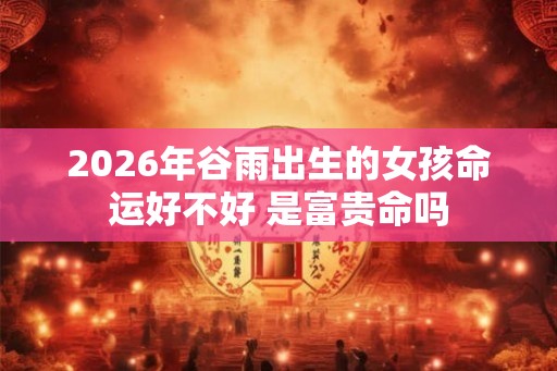 2026年谷雨出生的女孩命运好不好 是富贵命吗 2026年谷雨出生的女孩命运好不好 是富贵命吗