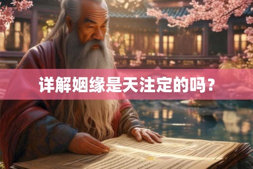 详解姻缘是天注定的吗？
