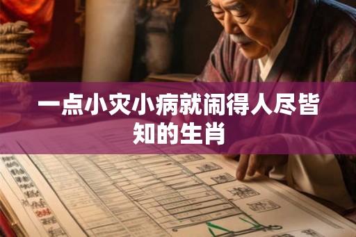 一点小灾小病就闹得人尽皆知的生肖