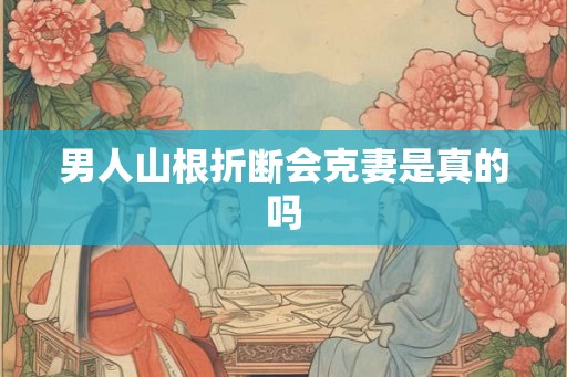 男人山根折断会克妻是真的吗