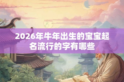 2026年牛年出生的宝宝起名流行的字有哪些