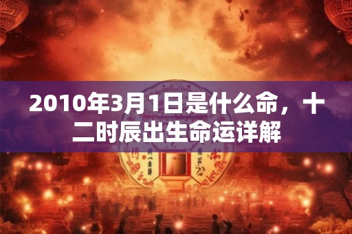 2010年3月1日是什么命，十二时辰出生命运详解
