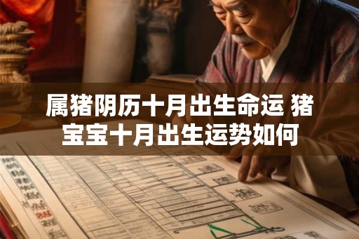 属猪阴历十月出生命运 猪宝宝十月出生运势如何