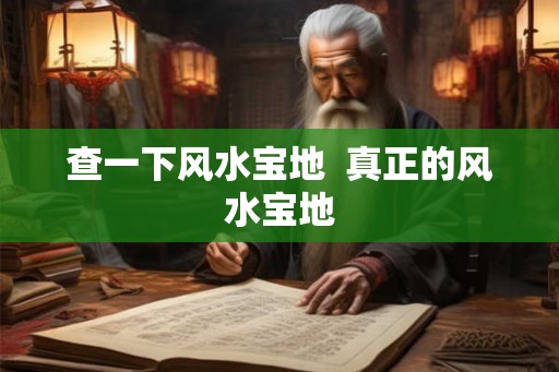 查一下风水宝地  真正的风水宝地