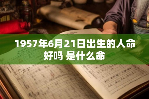 1957年6月21日出生的人命好吗 是什么命
