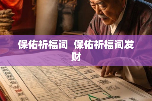 保佑祈福词 保佑祈福词发财 保佑祈福词 保佑祈福词发财