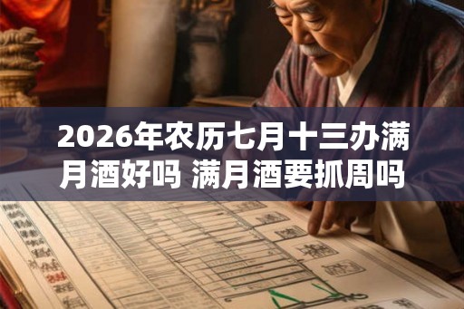 2026年农历七月十三办满月酒好吗 满月酒要抓周吗
