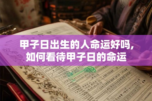 甲子日出生的人命运好吗,如何看待甲子日的命运