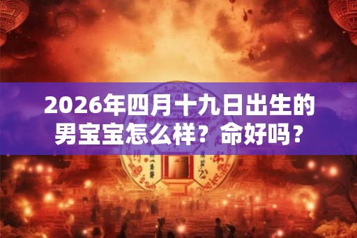 2026年四月十九日出生的男宝宝怎么样？命好吗？