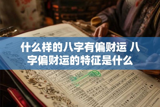 什么样的八字有偏财运 八字偏财运的特征是什么