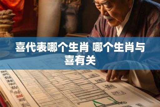 喜代表哪个生肖 哪个生肖与喜有关