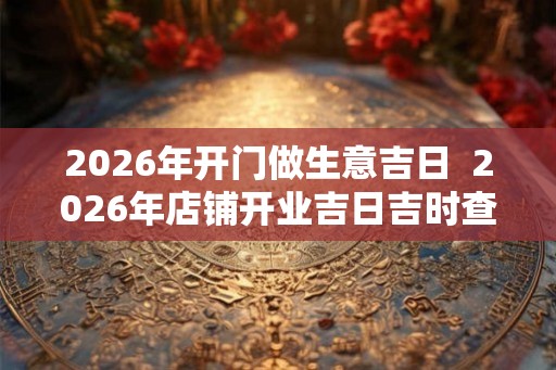 2026年开门做生意吉日 2026年店铺开业吉日吉时查询 2026年开门做生意吉日 2026年店铺开业吉日吉时查询