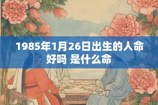 1985年1月26日出生的人命好吗 是什么命