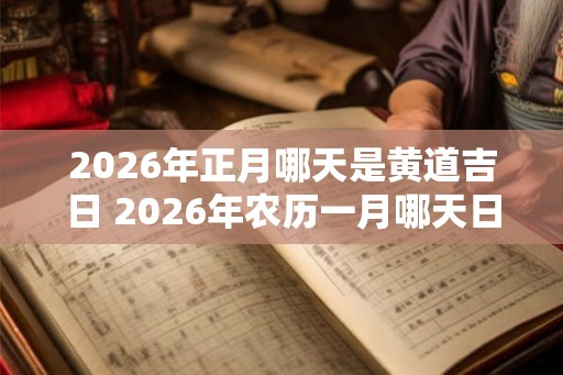 2026年正月哪天是黄道吉日 2026年农历一月哪天日子好