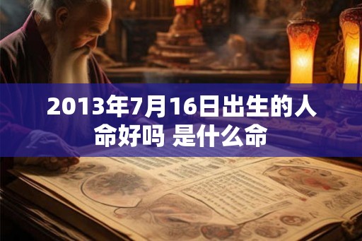 2013年7月16日出生的人命好吗 是什么命