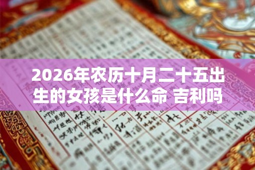 2026年农历十月二十五出生的女孩是什么命 吉利吗