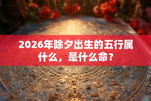 2026年除夕出生的五行属什么,是什么命? 2026年除夕出生的五行属什么,是什么命?