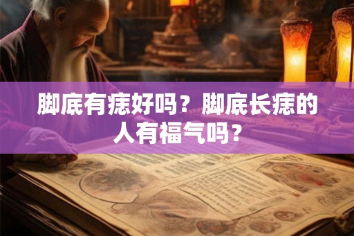 脚底有痣好吗？脚底长痣的人有福气吗？